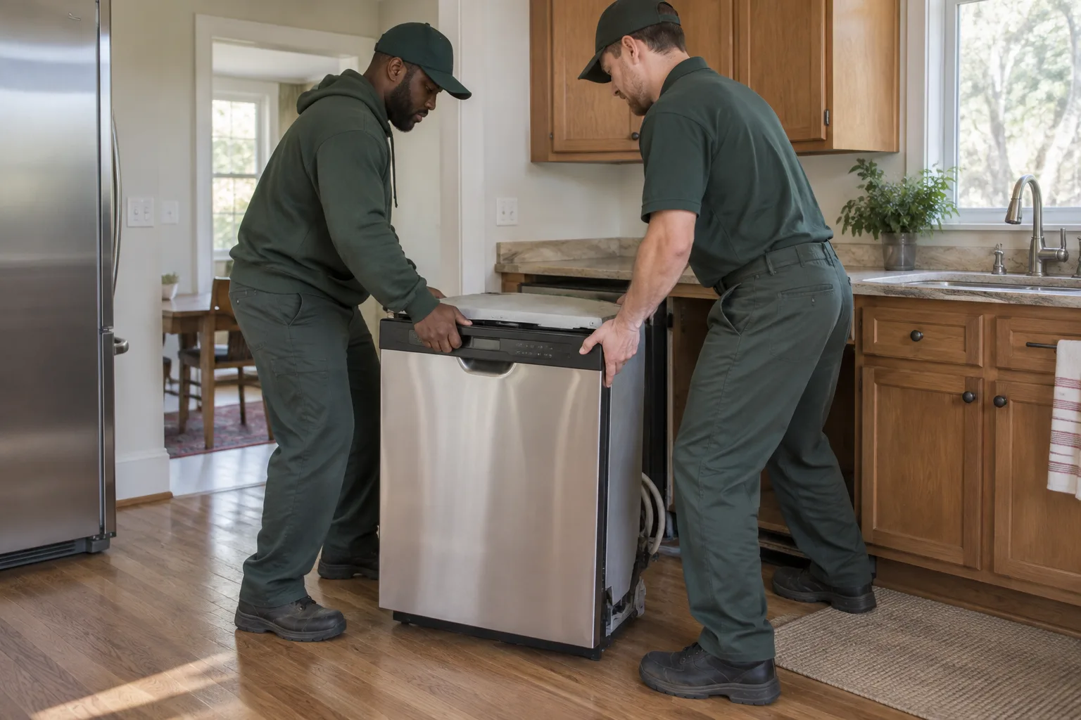 Dishwasher Removal preparation at a home